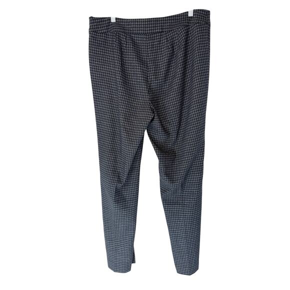 Talbots Dress Pants Navy Blue Houndstooth Office Work Career Straight  Size 12 - Picture 9 of 13